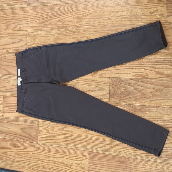 Anthropologie Pants - Anthropologie Relaxed Chino Size 27 Dark Brown Side Stripe Stretch
